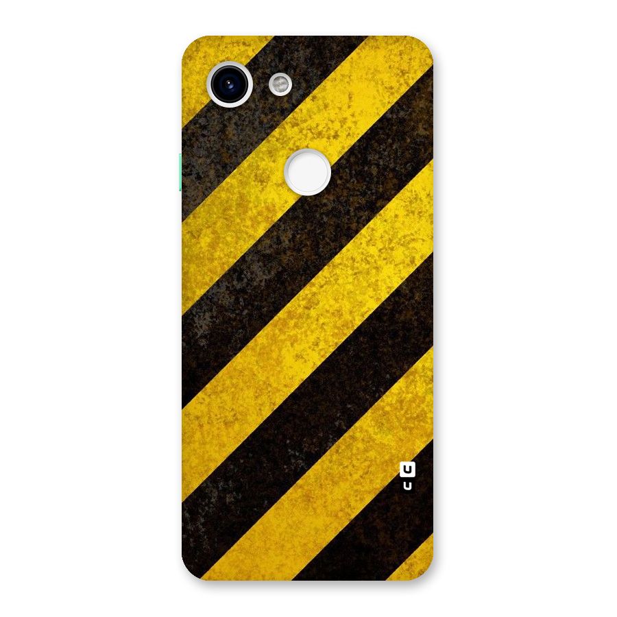 Shaded Yellow Stripes Back Case for Google Pixel 3