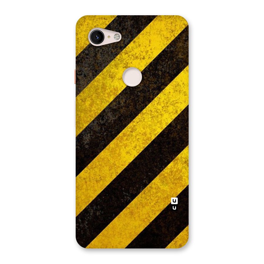 Shaded Yellow Stripes Back Case for Google Pixel 3 XL