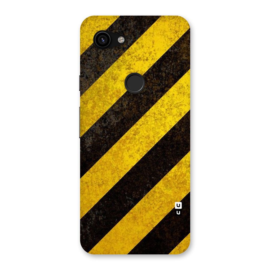 Shaded Yellow Stripes Back Case for Google Pixel 3a