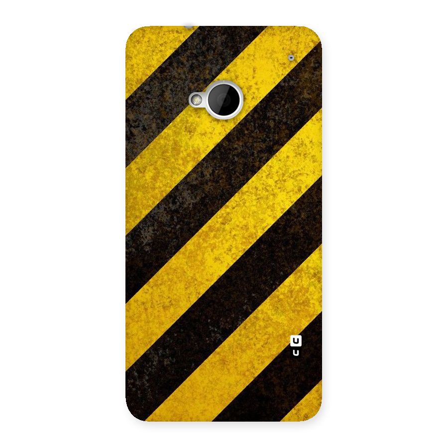 Shaded Yellow Stripes Back Case for HTC One M7