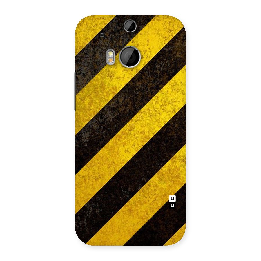 Shaded Yellow Stripes Back Case for HTC One M8