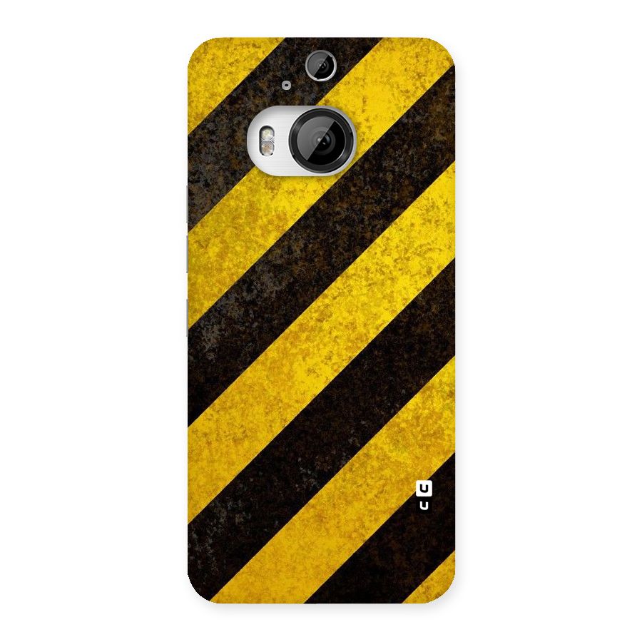 Shaded Yellow Stripes Back Case for HTC One M9 Plus