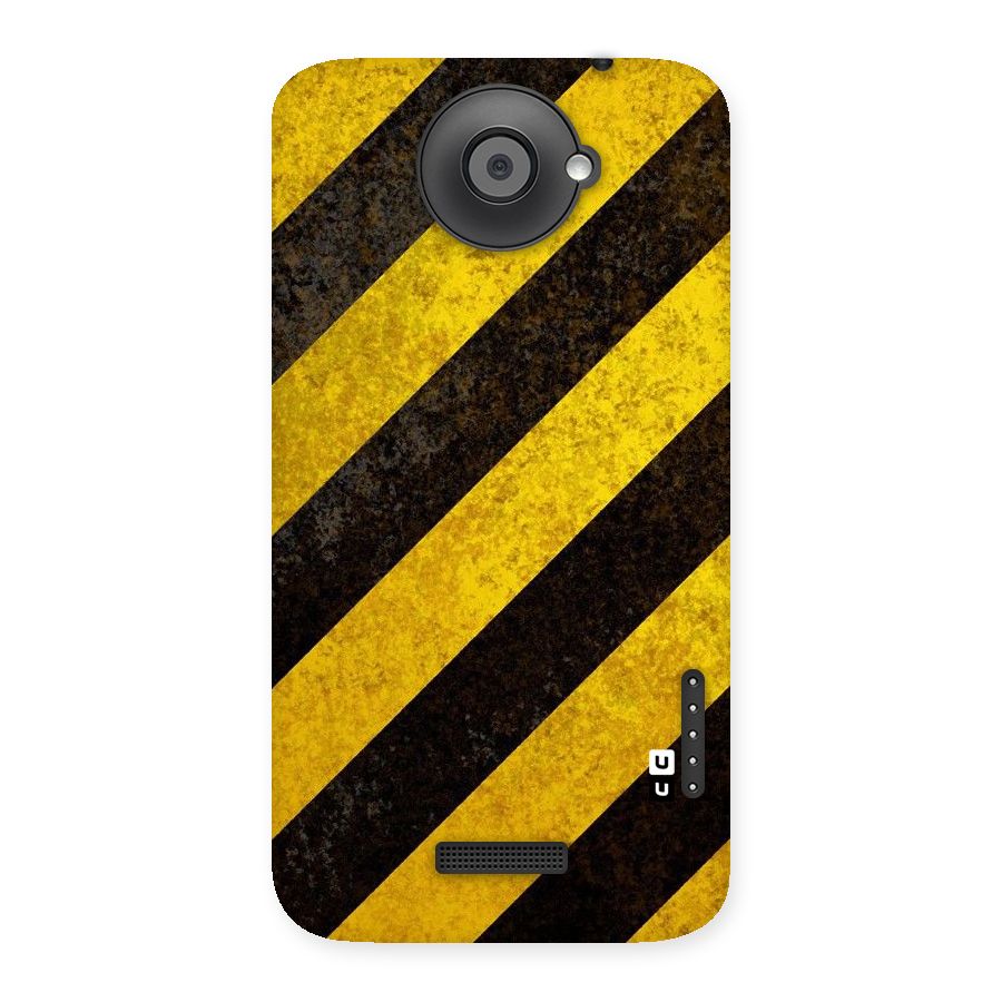 Shaded Yellow Stripes Back Case for HTC One X