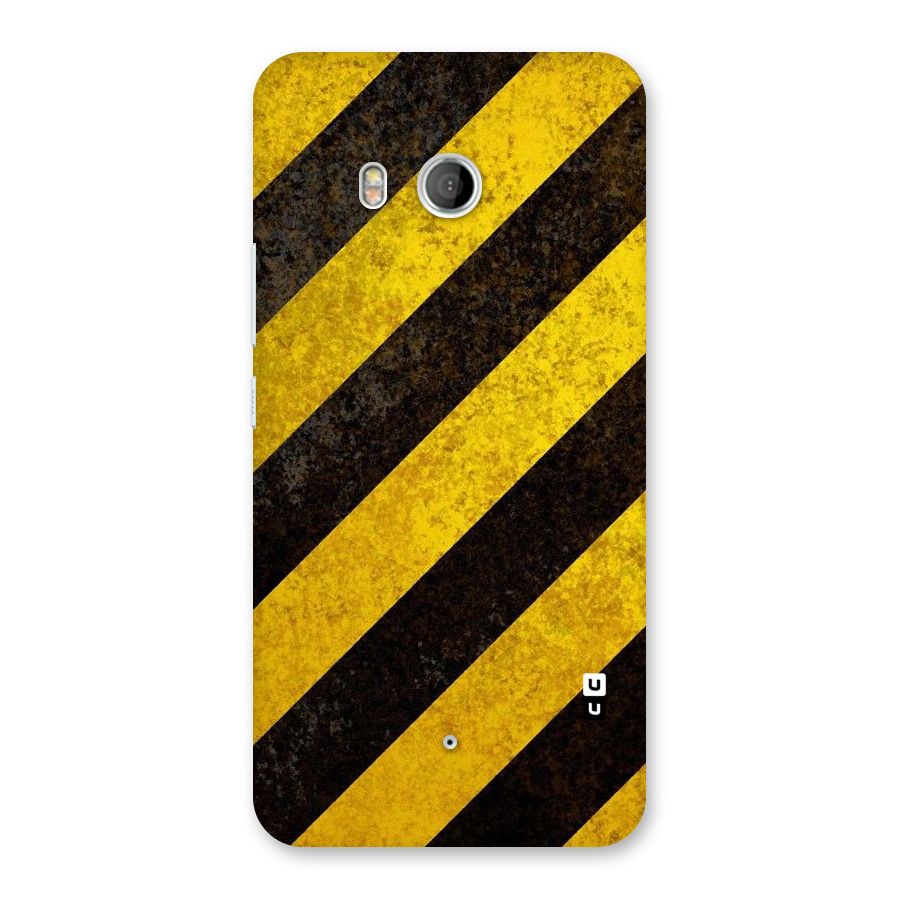 Shaded Yellow Stripes Back Case for HTC U11