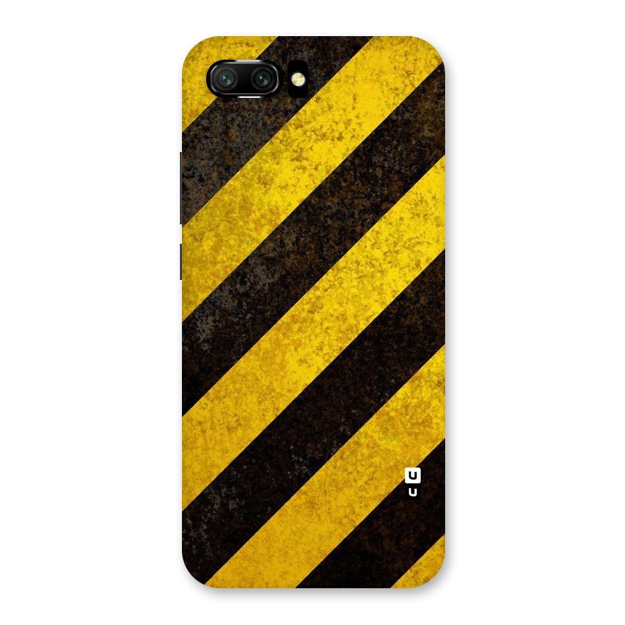 Shaded Yellow Stripes Back Case for Honor 10