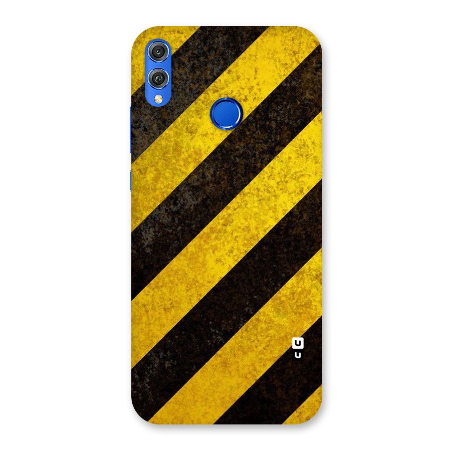 Shaded Yellow Stripes Back Case for Honor 8X