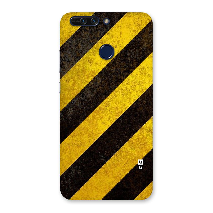 Shaded Yellow Stripes Back Case for Honor 8 Pro