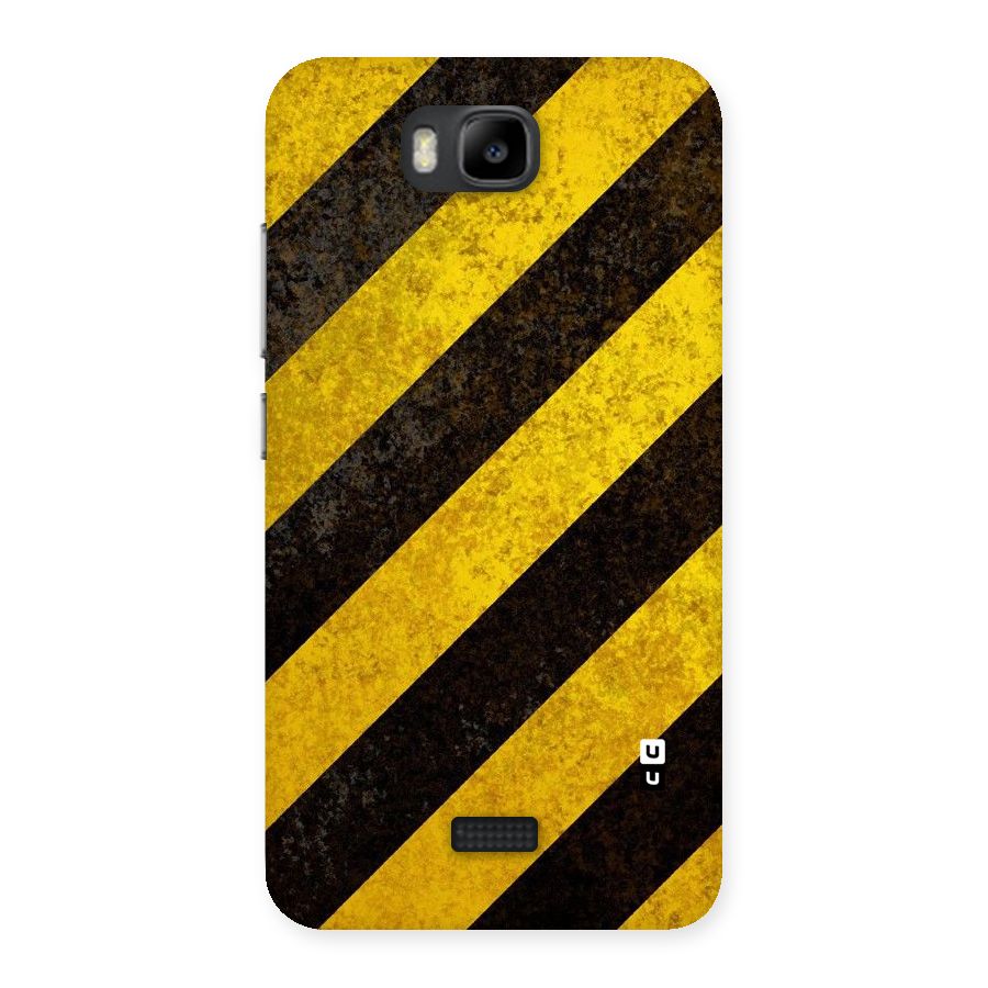 Shaded Yellow Stripes Back Case for Honor Bee