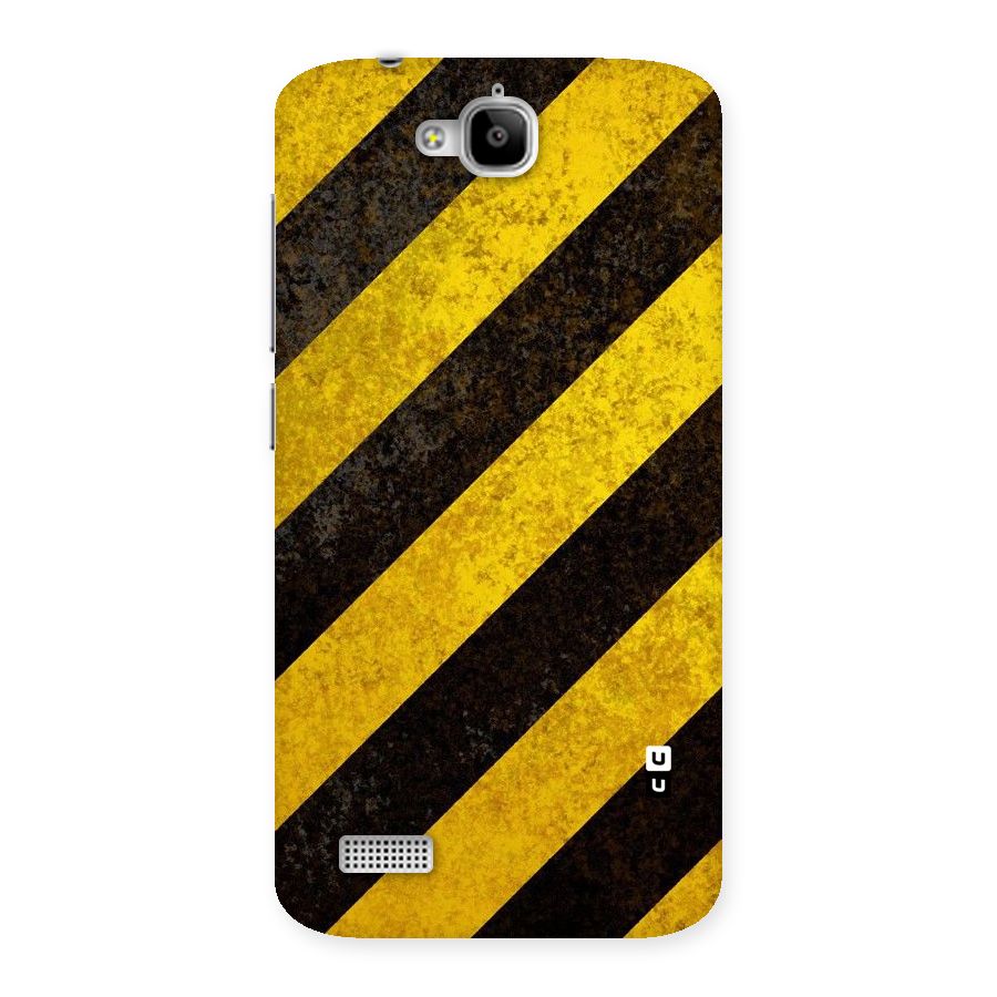 Shaded Yellow Stripes Back Case for Honor Holly