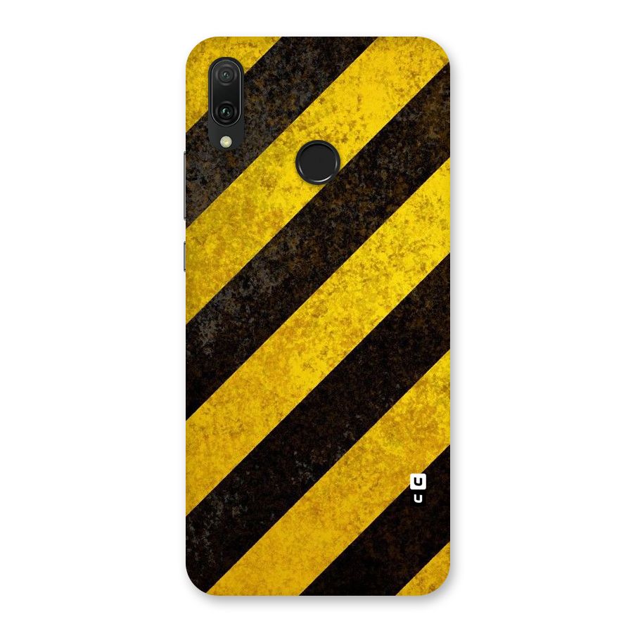 Shaded Yellow Stripes Back Case for Huawei Y9 (2019)