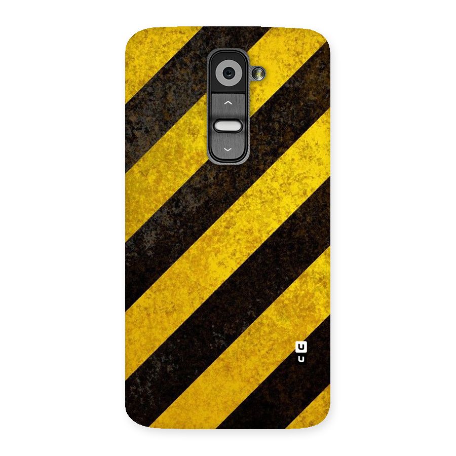Shaded Yellow Stripes Back Case for LG G2
