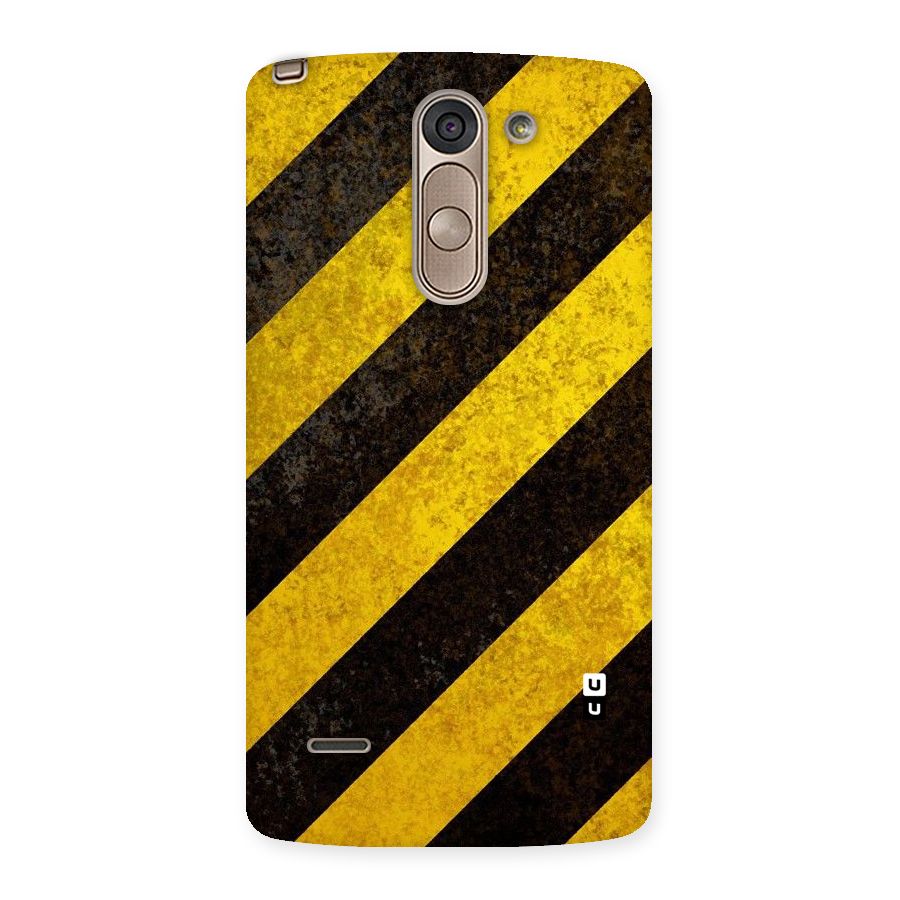 Shaded Yellow Stripes Back Case for LG G3 Stylus