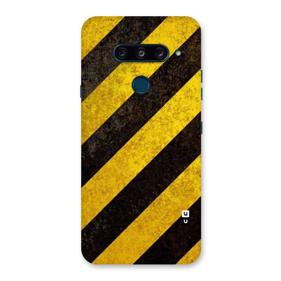 Shaded Yellow Stripes Back Case for LG  V40 ThinQ