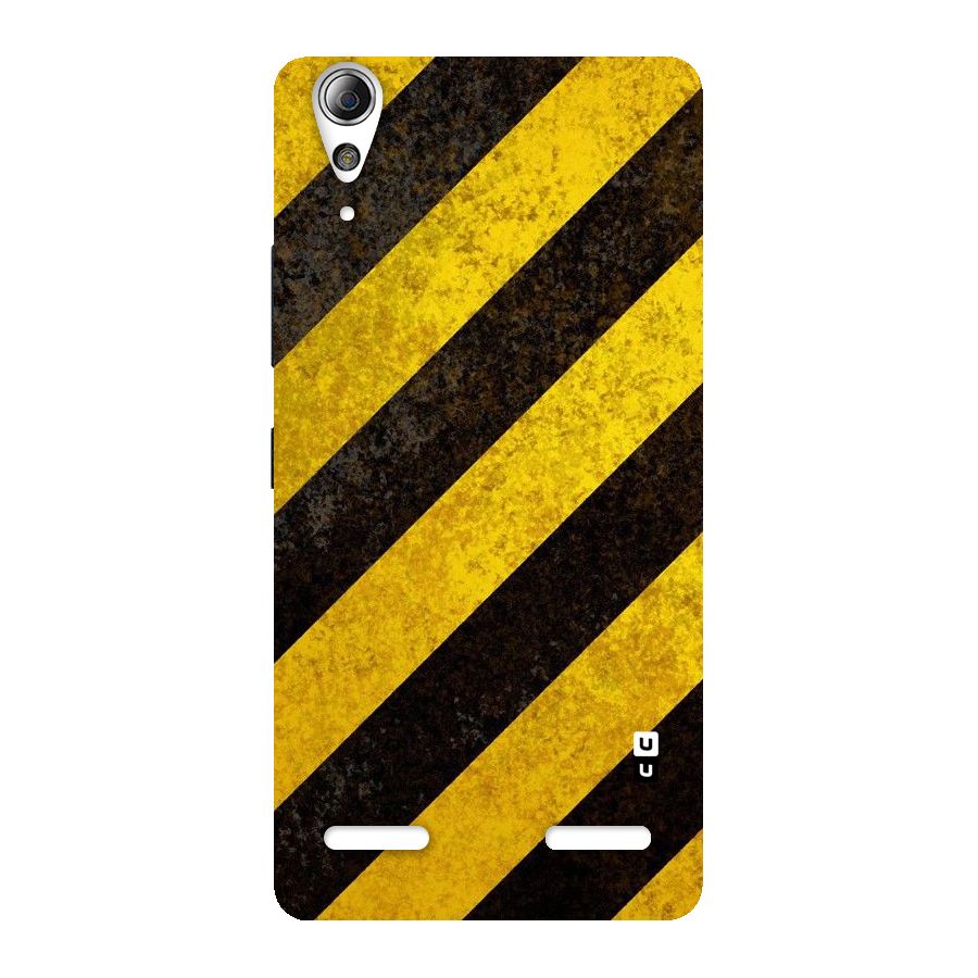 Shaded Yellow Stripes Back Case for Lenovo A6000 Plus