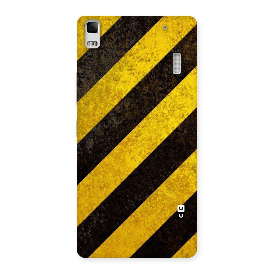 Shaded Yellow Stripes Back Case for Lenovo A7000