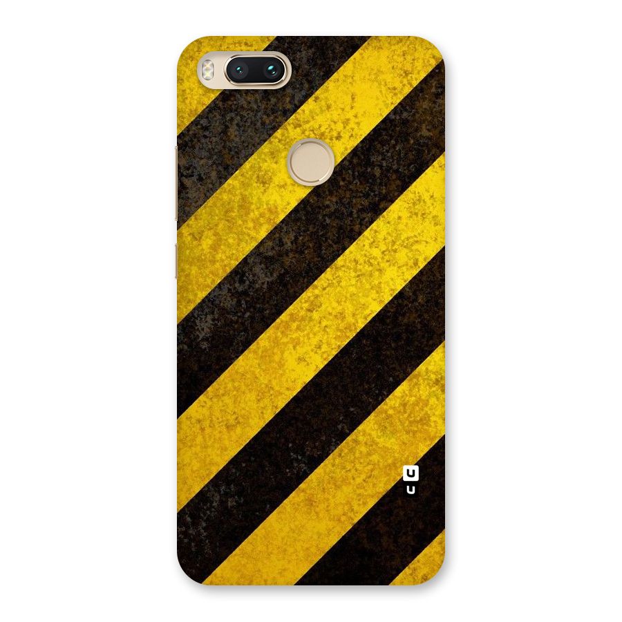 Shaded Yellow Stripes Back Case for Mi A1