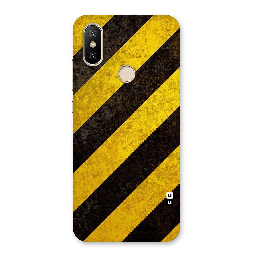 Shaded Yellow Stripes Back Case for Mi A2