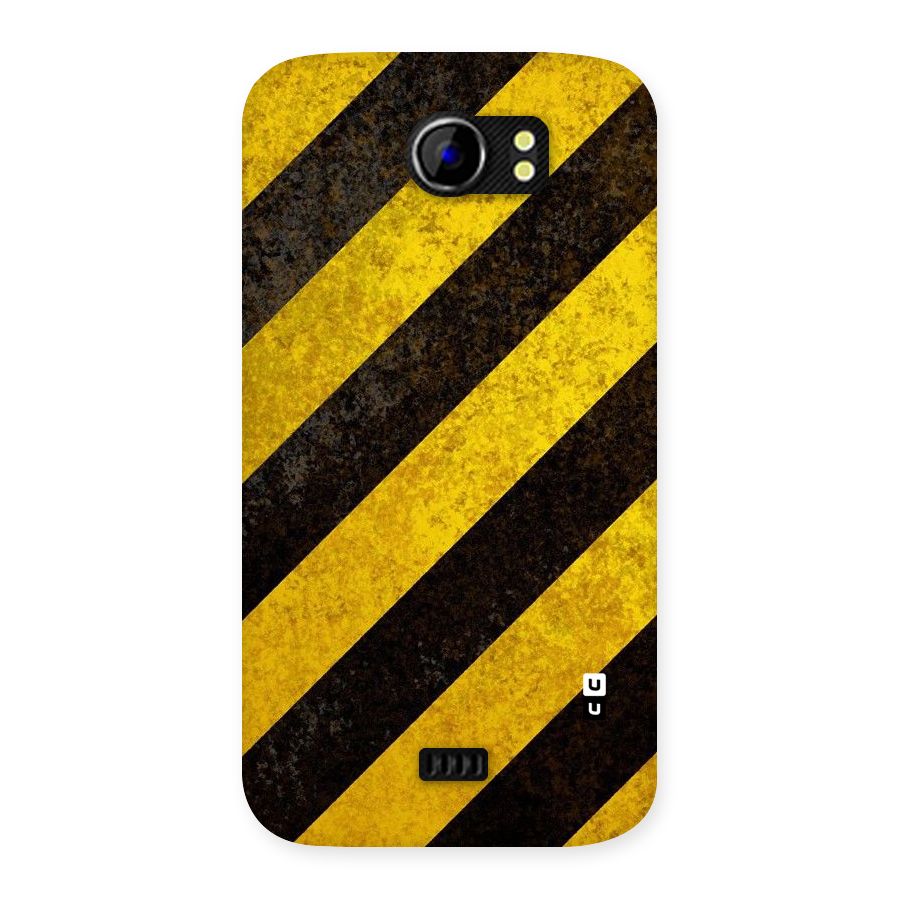 Shaded Yellow Stripes Back Case for Micromax Canvas 2 A110