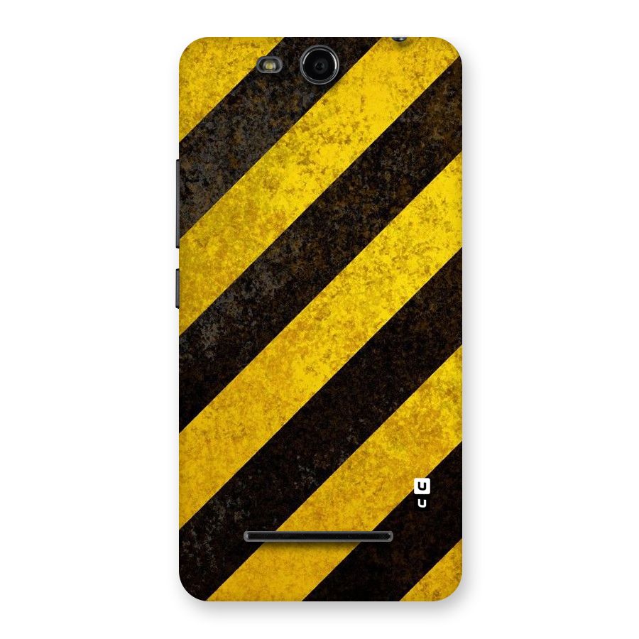 Shaded Yellow Stripes Back Case for Micromax Canvas Juice 3 Q392