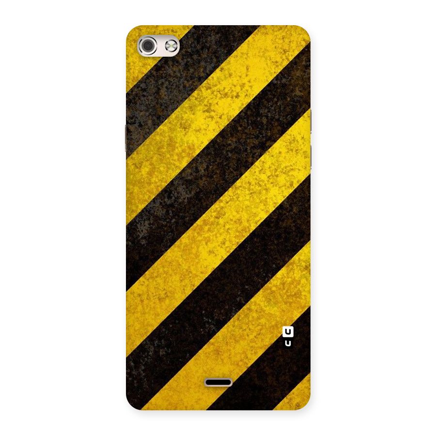 Shaded Yellow Stripes Back Case for Micromax Canvas Silver 5