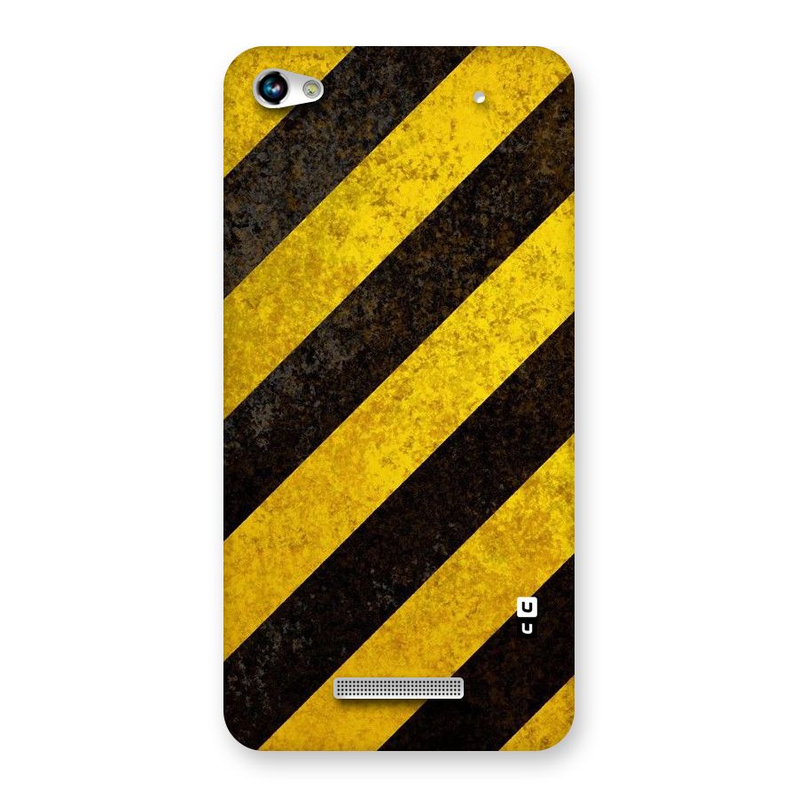 Shaded Yellow Stripes Back Case for Micromax Hue 2