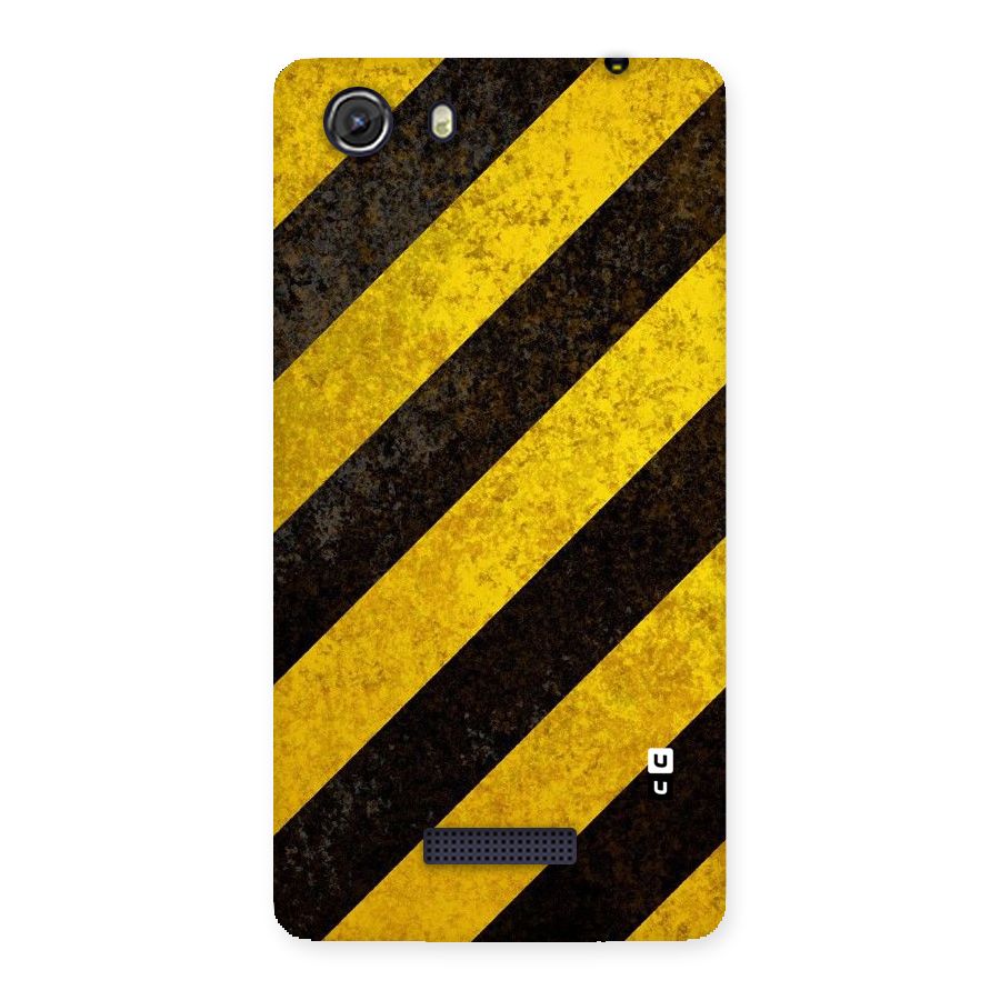 Shaded Yellow Stripes Back Case for Micromax Unite 3
