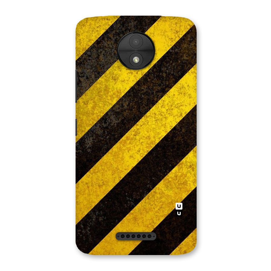 Shaded Yellow Stripes Back Case for Moto C