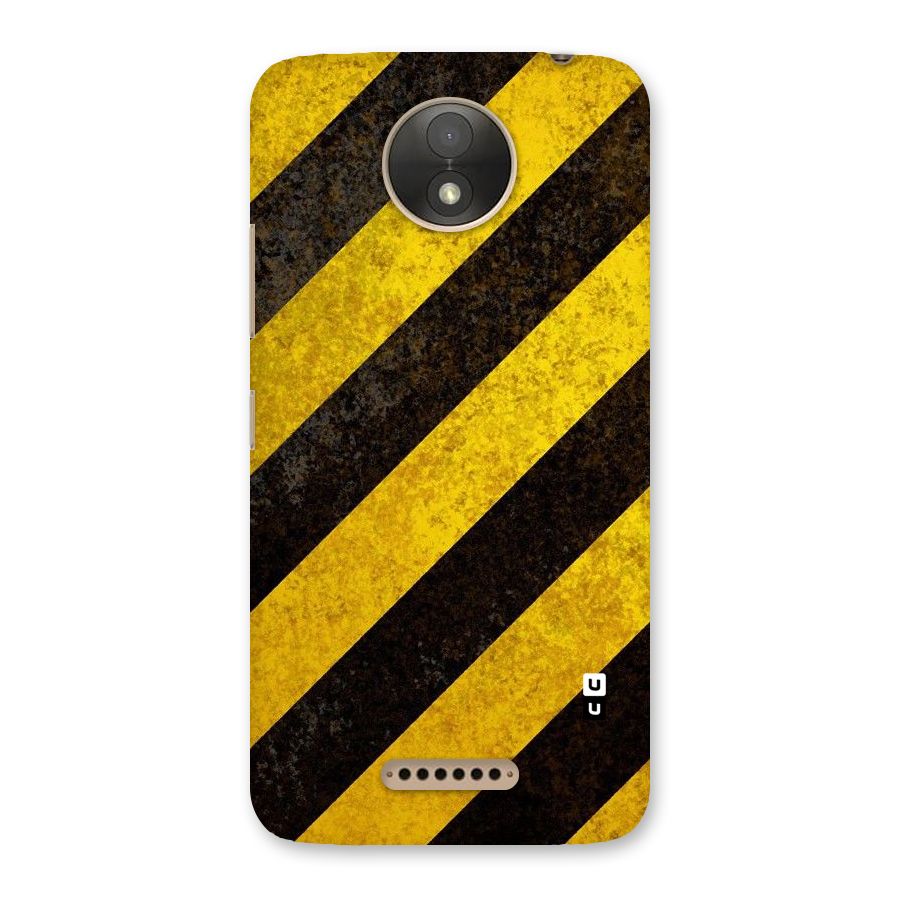 Shaded Yellow Stripes Back Case for Moto C Plus