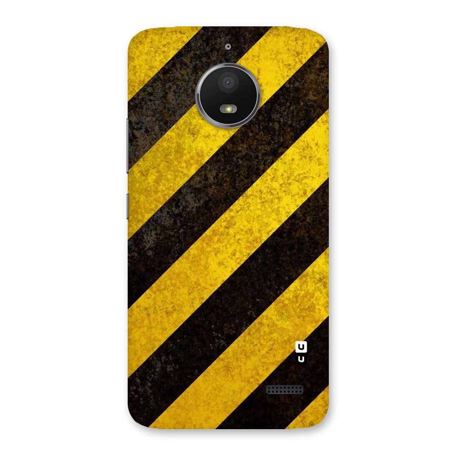 Shaded Yellow Stripes Back Case for Moto E4