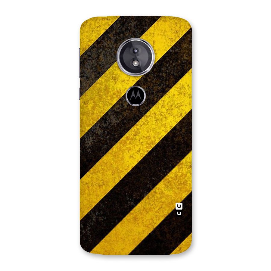 Shaded Yellow Stripes Back Case for Moto E5