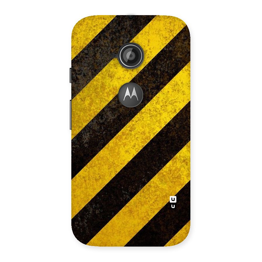 Shaded Yellow Stripes Back Case for Moto E 2nd Gen