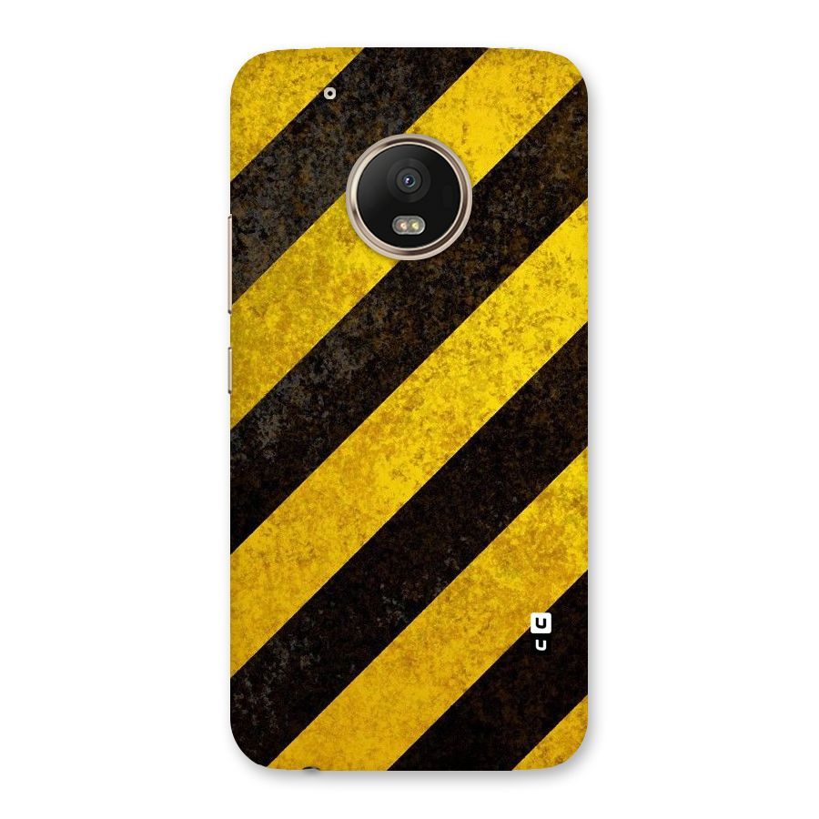 Shaded Yellow Stripes Back Case for Moto G5 Plus