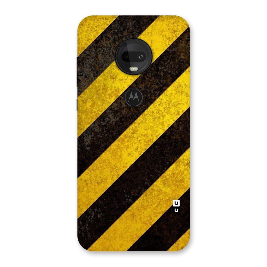 Shaded Yellow Stripes Back Case for Moto G7