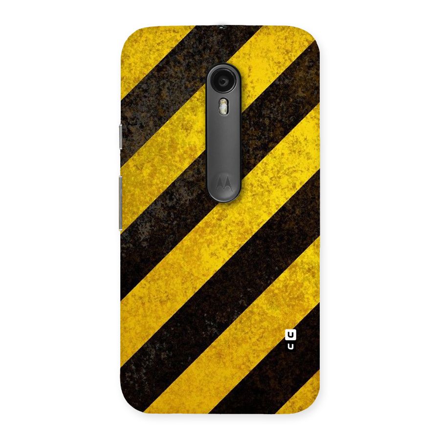 Shaded Yellow Stripes Back Case for Moto G Turbo