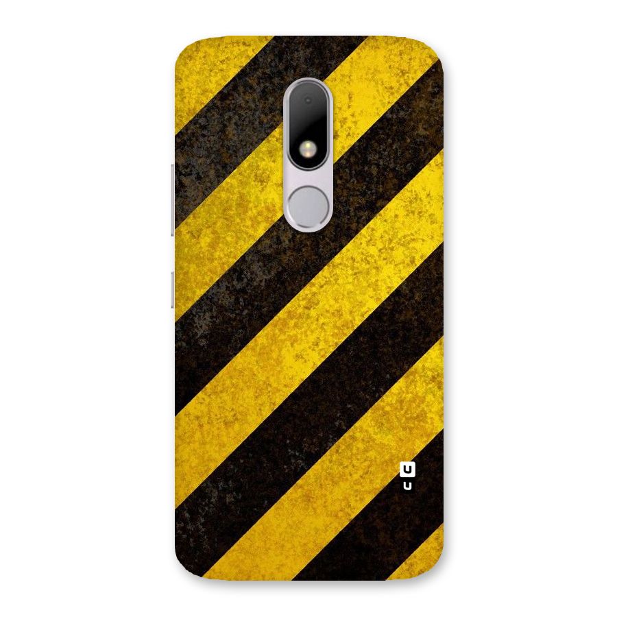 Shaded Yellow Stripes Back Case for Moto M