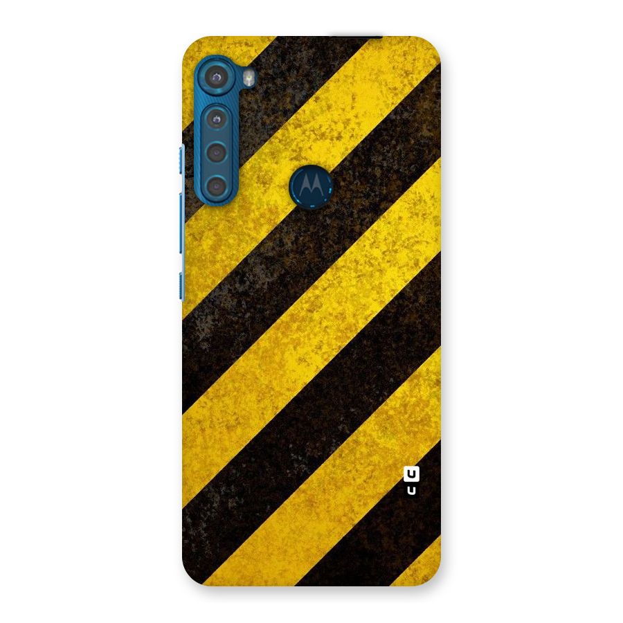 Shaded Yellow Stripes Back Case for Motorola One Fusion Plus