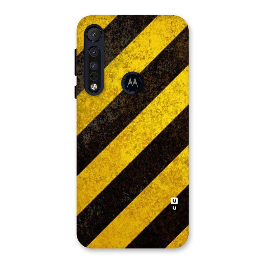 Shaded Yellow Stripes Back Case for Motorola One Macro