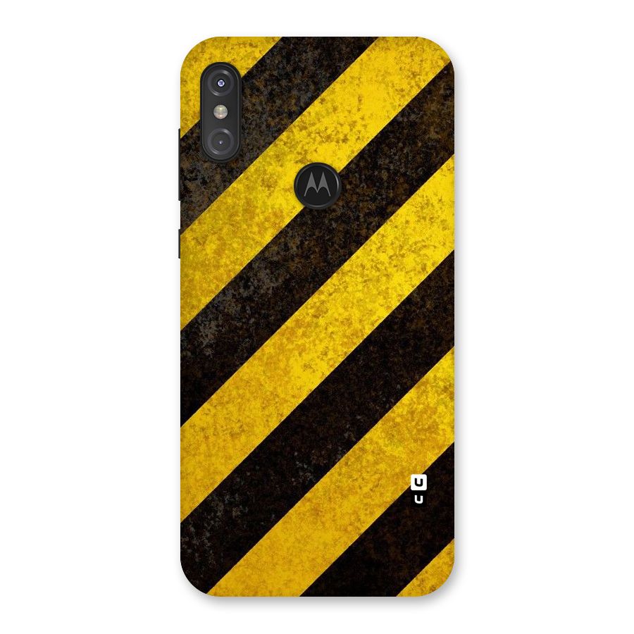 Shaded Yellow Stripes Back Case for Motorola One Power