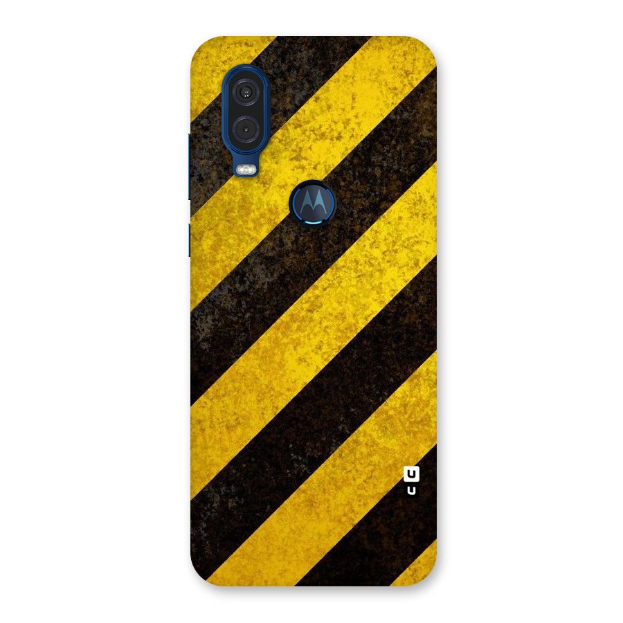 Shaded Yellow Stripes Back Case for Motorola One Vision