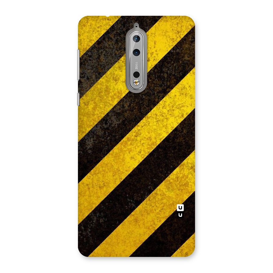 Shaded Yellow Stripes Back Case for Nokia 8