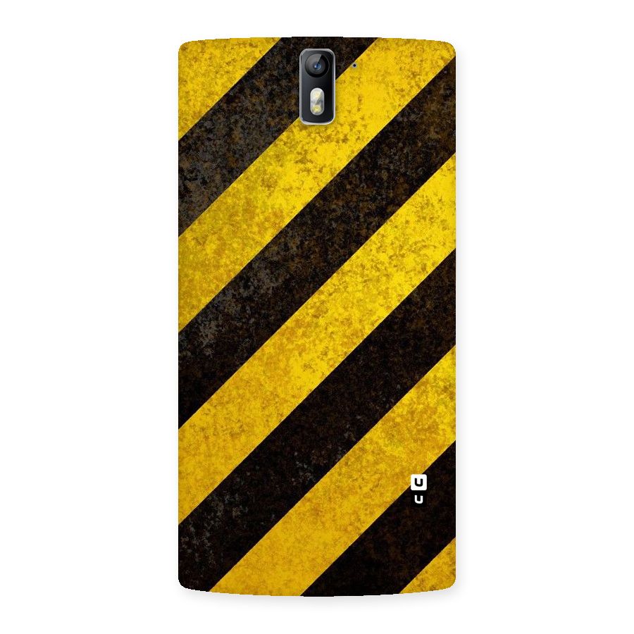 Shaded Yellow Stripes Back Case for One Plus One