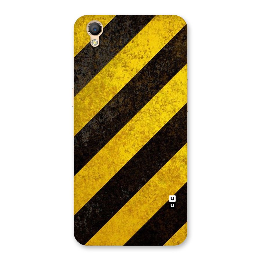 Shaded Yellow Stripes Back Case for Oppo A37