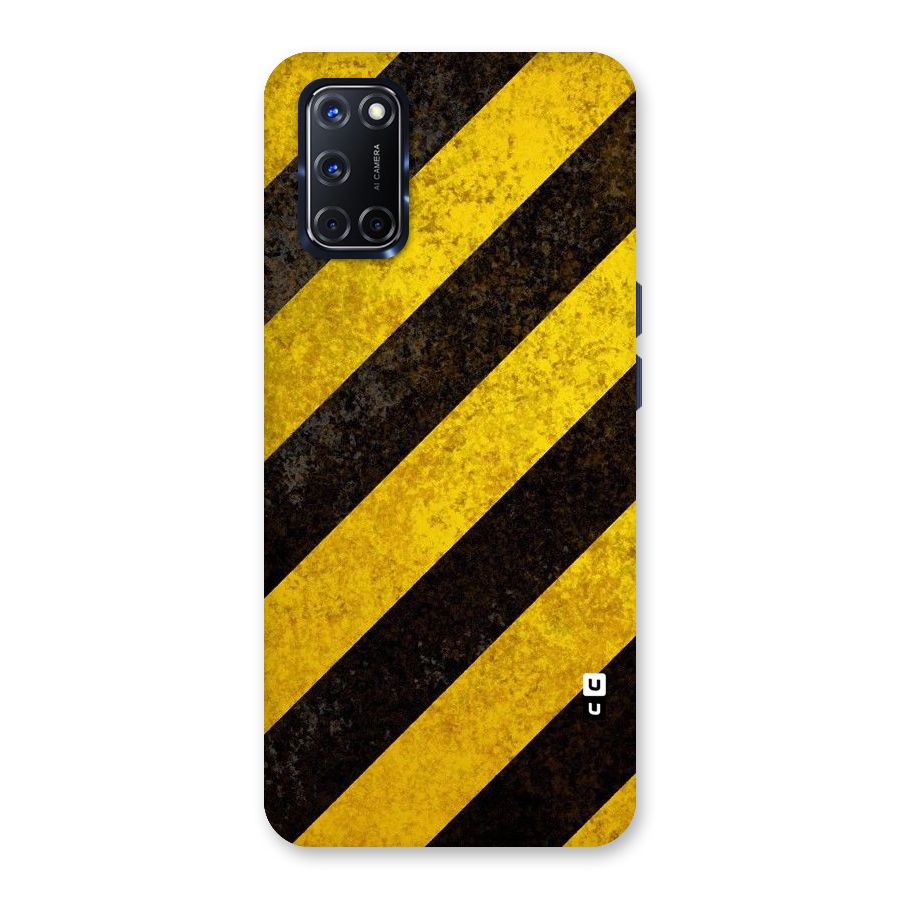 Shaded Yellow Stripes Back Case for Oppo A52