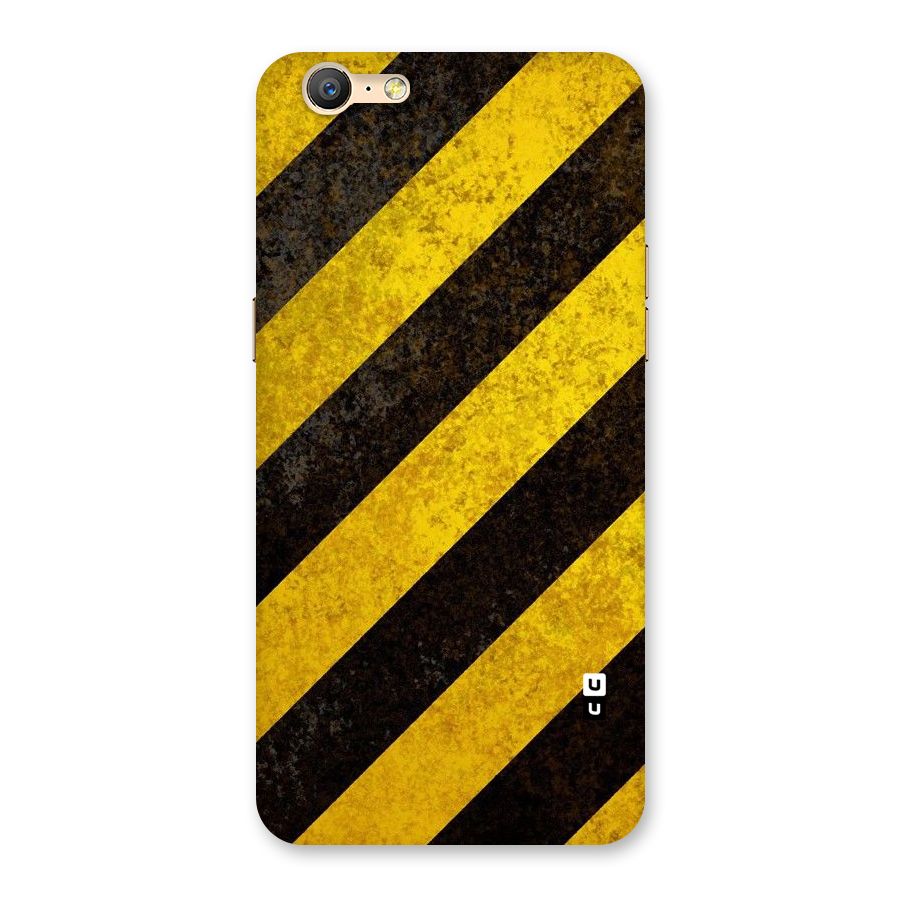 Shaded Yellow Stripes Back Case for Oppo A57