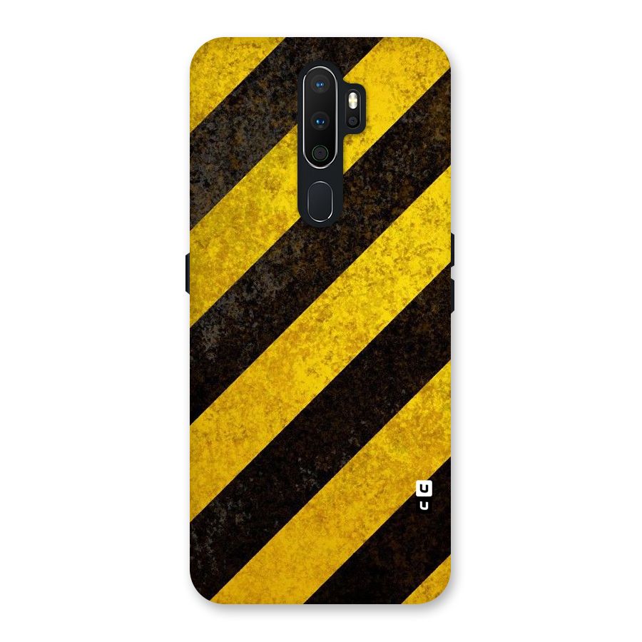 Shaded Yellow Stripes Back Case for Oppo A5 (2020)