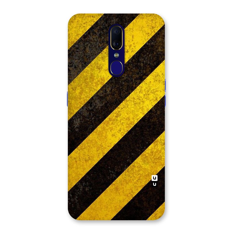 Shaded Yellow Stripes Back Case for Oppo A9