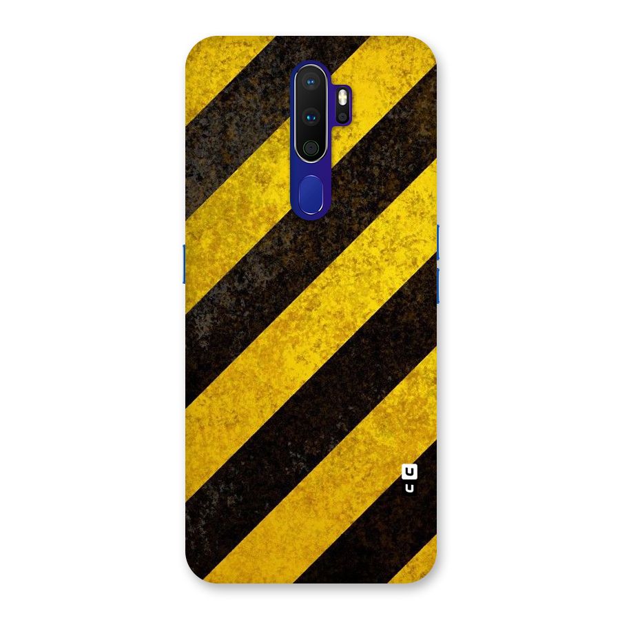 Shaded Yellow Stripes Back Case for Oppo A9 (2020)