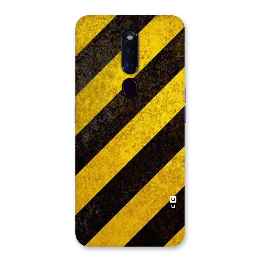 Shaded Yellow Stripes Back Case for Oppo F11 Pro