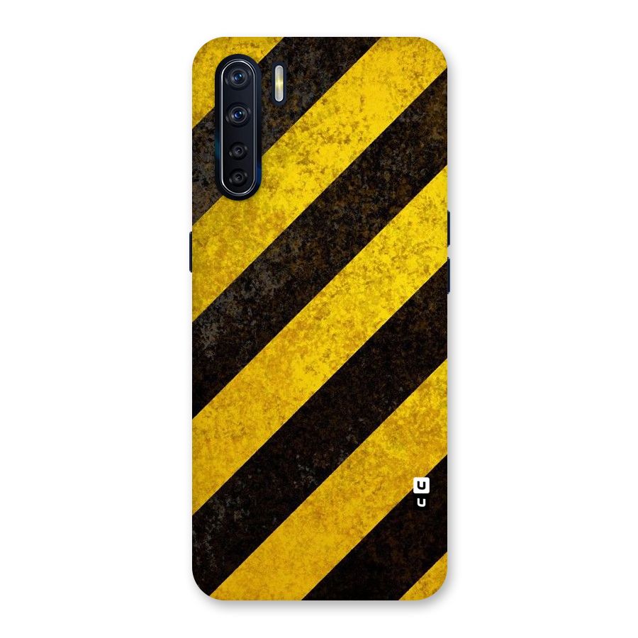Shaded Yellow Stripes Back Case for Oppo F15
