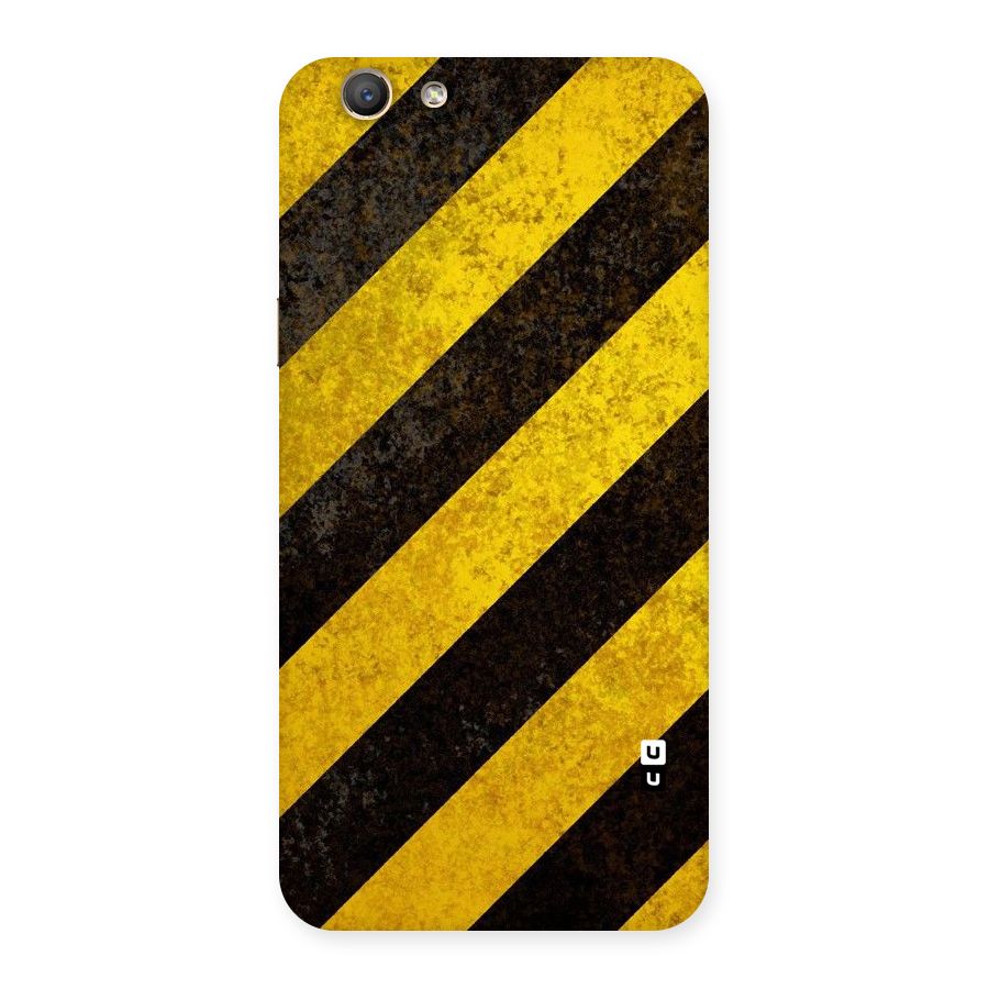 Shaded Yellow Stripes Back Case for Oppo F1s
